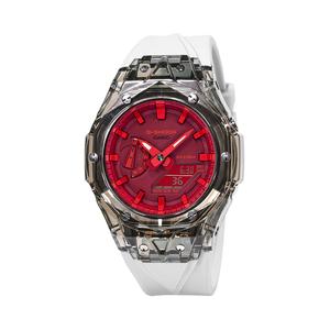 Часы Casio G-Shock Analog-Digital 2100 Series, арт. GA-2100-4A, прозрачный черный/белый