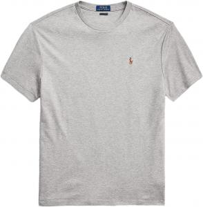 Мужская футболка POLO RALPH LAUREN из хлопкового джерси с круглым вырезом, Rl Grey Multi-Colored Pony.
