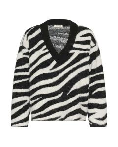 SOAKED IN LUXURY Свитер 'SL Sorea' в черном и белом цветах