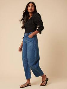 Джинсы с высокой талией и вышивкой в виде подковы Nobody's Child, Blue