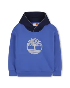 Синяя детская толстовка с длинными рукавами Timberland, синий
