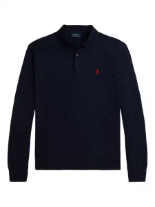 Поло с длинными рукавами и воротником Polo Ralph Lauren, синий