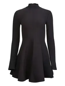 Расклешенное платье с длинными рукавами Fleur Du Mal, серый