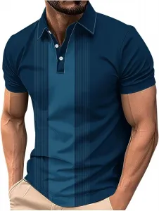 Мужская футболка-поло с коротким рукавом и V-образным вырезом Hvyesh