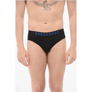 Хлопковые трусы с логотипом на поясе Dsquared2, черный