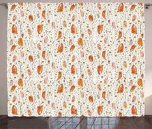 Штора ABAKUHAUS в ацтекском деревенском стиле, с перьями американских индейцев, присборенная штора для спальни с петлями и крючками, 280 x 225 см, светло-розовый, оранжевый, белый Abakuhaus