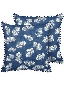 Декоративная подушка Beliani 2er Set Deko DANDELION, цвет blau/weiß