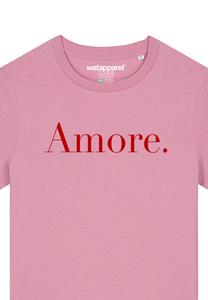 Футболка с принтом AMORE watapparel, светло-розовый