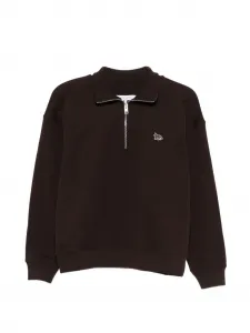 Свитер Zip Fox Maison Kitsuné, коричневый