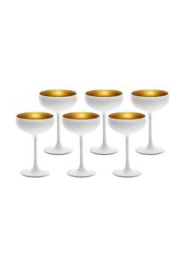Набор бокалов для вина Stölzle Lausitz Elements, 230 мл, 6 штук, бело-золотой