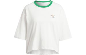 Женская спортивная футболка с круглым вырезом и логотипом, белая Adidas Originals