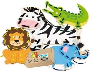 Сенсорные игрушки Монтессори Viga 3+ с переплетением шнурков и вышивкой PakaNiemowlaka