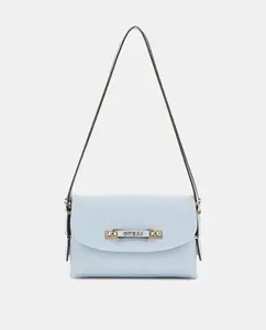 Сумка через плечо с магнитной застежкой Guess, светло-голубой