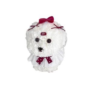 KUMAOYA Очаровательный щенок малинуа из искусственных цветов памятный сувенир плюшевая кукла 25 см высотой