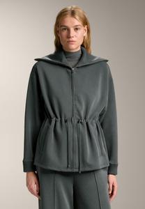 Толстовка OYSHO LONG BRUSHED WITH ADJUSTABLE WAIST AND COLLAR , Grey