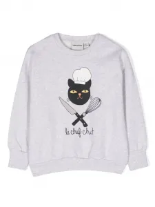 Толстовка Chef Cat Mini Rodini, серый