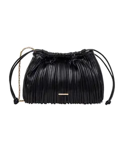 Плиссированная сумка через плечо Calvin Klein, черный