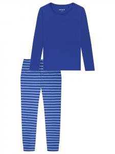 Schiesser Повседневная пижама в королевском синем цвете