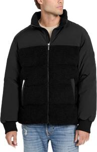 GUESS мужская куртка Giorgio Sherpa Puffer, Jet Black