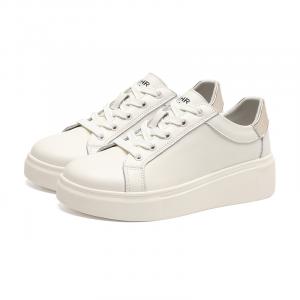 ZHR Дышащие легкие устойчивые к истиранию низкие повседневные туфли для женщин с эффектом увеличения роста бежево-золотистые [мягкая кожа], цвет Beige Gold[Soft Leather]