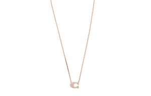 COACH Латунное ожерелье для женщин Rose Gold