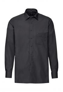 Деловая рубашка современного кроя с нагрудным карманом Olymp, серый