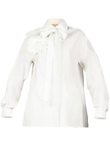 Рубашка Elie Saab с цветочной аппликацией, белый