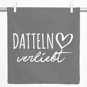 Декоративная наволочка Huuraa Влюбленные даты, подарок, 40x40 см, стальной серый хлопок, украшение в виде дат Hellweg Druckerei