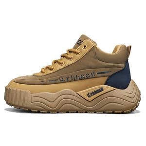 Shiozawa Антискользящие износостойкие полувысокие повседневные туфли мужские хаки, цвет Khaki