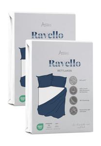 2 простыни на резинке ravello Aspero, белые