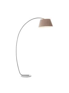 Дуговая лампа Brok, 2 м, серо-бежевый, цоколь E27, поворотная, ножной выключатель, современный дизайн