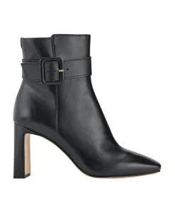 Черные кожаные сапоги на каблуках Cosmoparis, черный