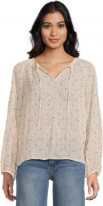 Лонгслив Vince Camuto Tie Neck Shirring Long Sleeve, цвет New Ivory