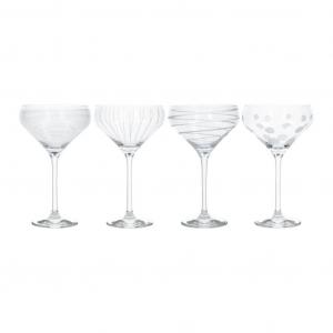 Набор из 4 бокалов для шампанского MIKASA CHEERS в коробке по 400 мл KitchenCraft Creative Tops, прозрачный
