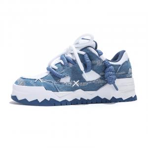 Амортизирующие, износостойкие, сбалансированные, низкие, кроссовки унисекс Jifffly, Denim Blue