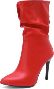 Женские ботильоны Aflngle с острым носком, высокие каблуки-стилеты, модная задняя молния, вечерние, для выпускного и праздничного вечера, короткие ботинки