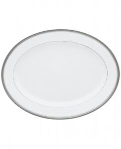 Овальное блюдо «Шарлотта», 14 дюймов Noritake, цвет platinum