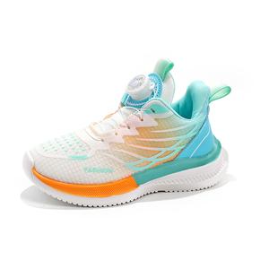 Легкие дышащие нескользящие повседневные детские кроссовки с амортизацией Wooden Rabbit, белый/оранжевый