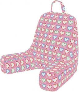 Наволочка для подушки для чтения Ambesonne ко Дню святого Валентина, повторяющийся узор: красочные сердечки в рамке из розовых квадратов, мягкая, без наполнителя, размер S, разноцветная., Multicolor