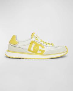 Кроссовки DG из смешанного материала Dolce&Gabbana, цвет White Yellow
