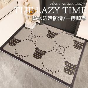 Budis Ковер 80х120 см для прихожей/лестницы из ПВХ кожи, нескользящий, моющийся, светлый люкс