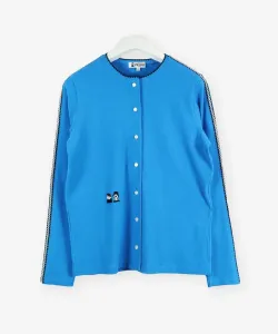 Кардиган в рубчик из смесовой хлопковой ткани Studio Picone, цвет Blue(065)