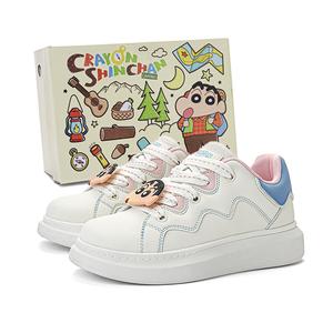Crayon Shinchan Юнисекс скейтерские кроссовки лоу-топ черные бело-серые бело-розовые сине-розовые, цвет Pink Blue