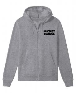 Мужская толстовка на молнии с изображением Микки Мауса Hybrid Apparel, Heather Gray