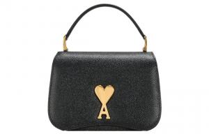 AMIPARIS Сумка через плечо Ami Paris с откидным клапаном и логотипом, Black