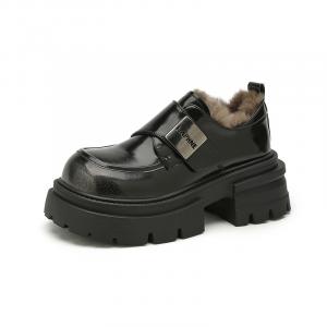 Женские лоферы с подкладкой из флиса DAPHNE, черный