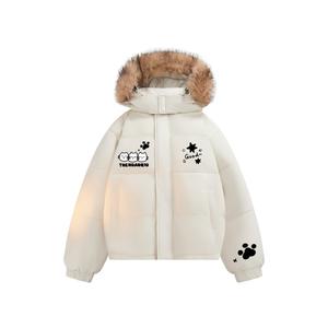 Пуховик Unisex Thickened Puffer HUANQIU, бежевый оранжевый