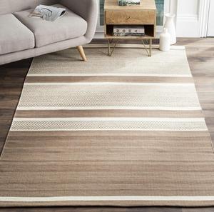 SAFAVIEH Kilim Collection ковер, 275 x 366 см, Brown & Ivory, ручной работы плоское переплетение шерсть, идеально для помещений с высокой проходимостью в гостиной, спальне (KLM952B)