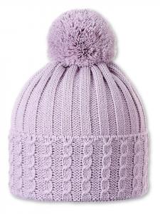 Шапка с помпоном фиолетового цвета Sterntaler