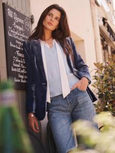 Новая майская бархатная куртка NRBY, Denim Blue